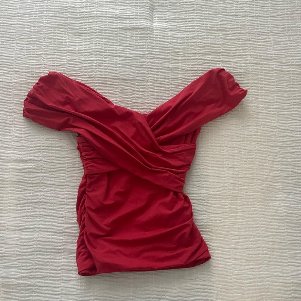 Abercrombie & Fitch Vibrant Red Blouse